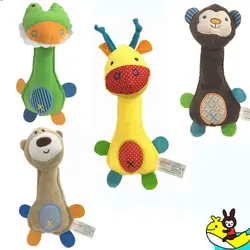Погремушку Придерживайтесь новорожденный руки погремушки для маленьких мальчиков девочек игрушки животных плюшевые игрушки Детские