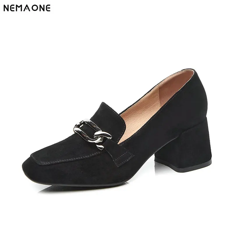 

2019 new women high heels genuine leather shoes spring autumn pumps fashion payty shoes