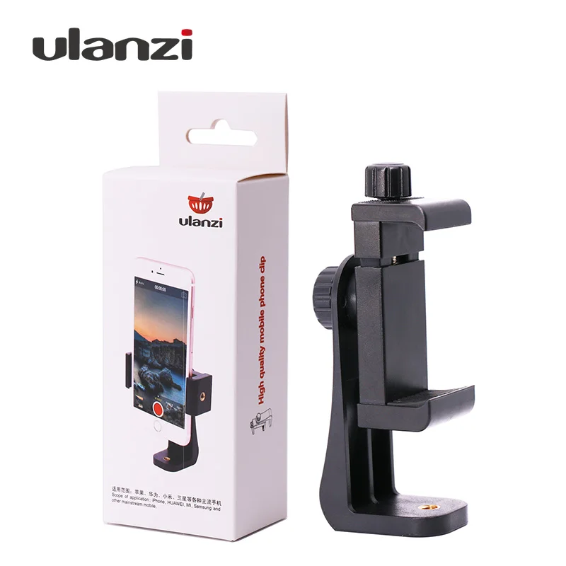  Ulanzi Universal Rotated Tripod Mount Holder Stand Bracket Clip Mount for iPhone Samsung Meizu Xiao