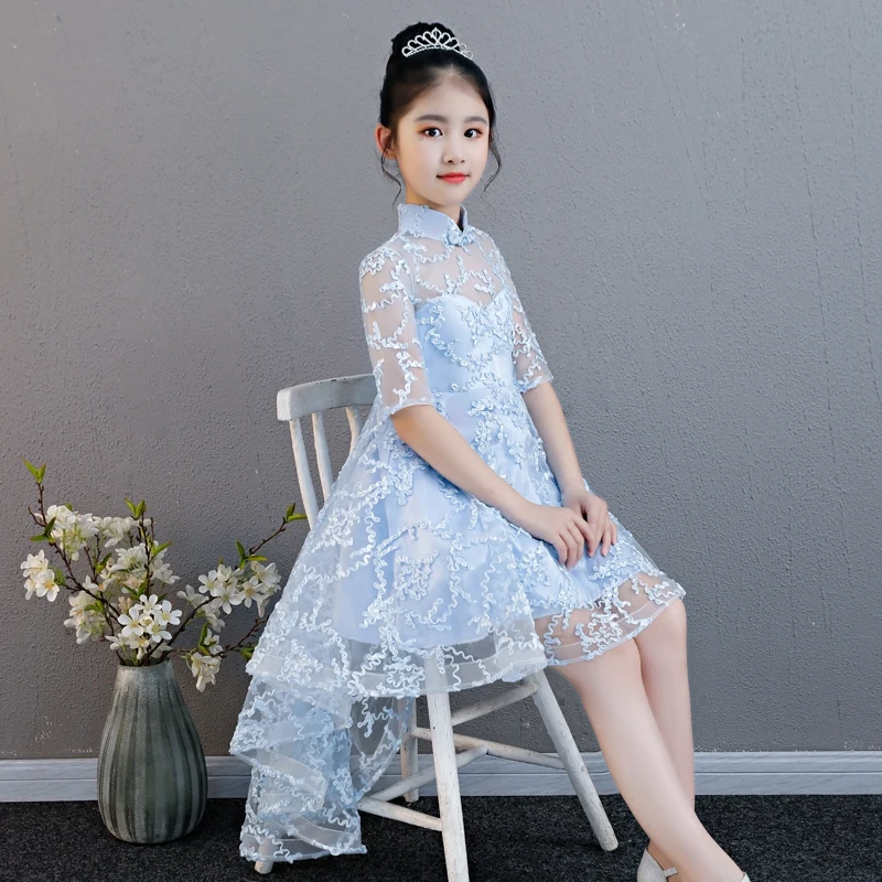 pink and blue ball gown