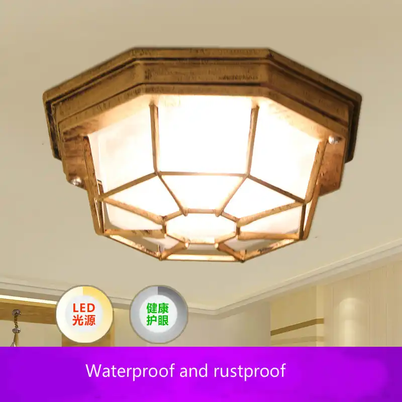 110v 220v Waterproof Vintage Bathroom Ceiling Light Moistureproof Ceiling Light Balcony Outdoor Lamp Led Bulb Include Lights Balcony Bathroom Ceilingbathroom Ceiling Light Aliexpress