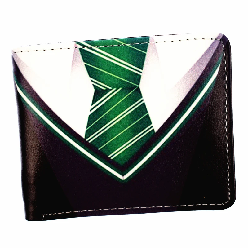 

FVIP Harry Potter Short Wallet Gryffindor Hufflepuff Ravenclaw Slytherin Tie Suit Design Purse for Young
