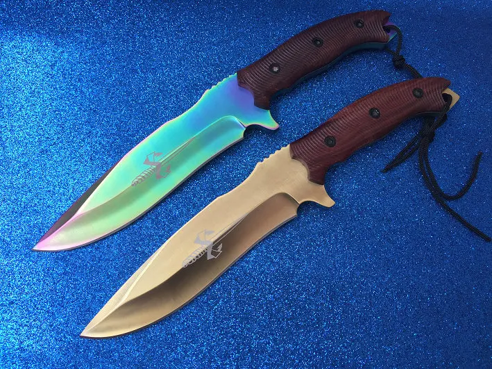 Лучший 2 варианта! Кемпинг тактический фиксированным Ножи для шашлыков, 8CR13 лезвия палисандр ручки Охота выживания Ножи.