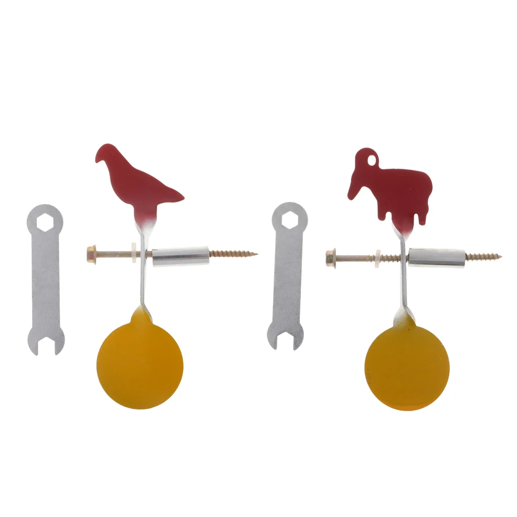 Tree Tied Binding Spinner Target Screwed-type Plinking Target Shooting Target 3.5mm - Pigeon/Goat Shape