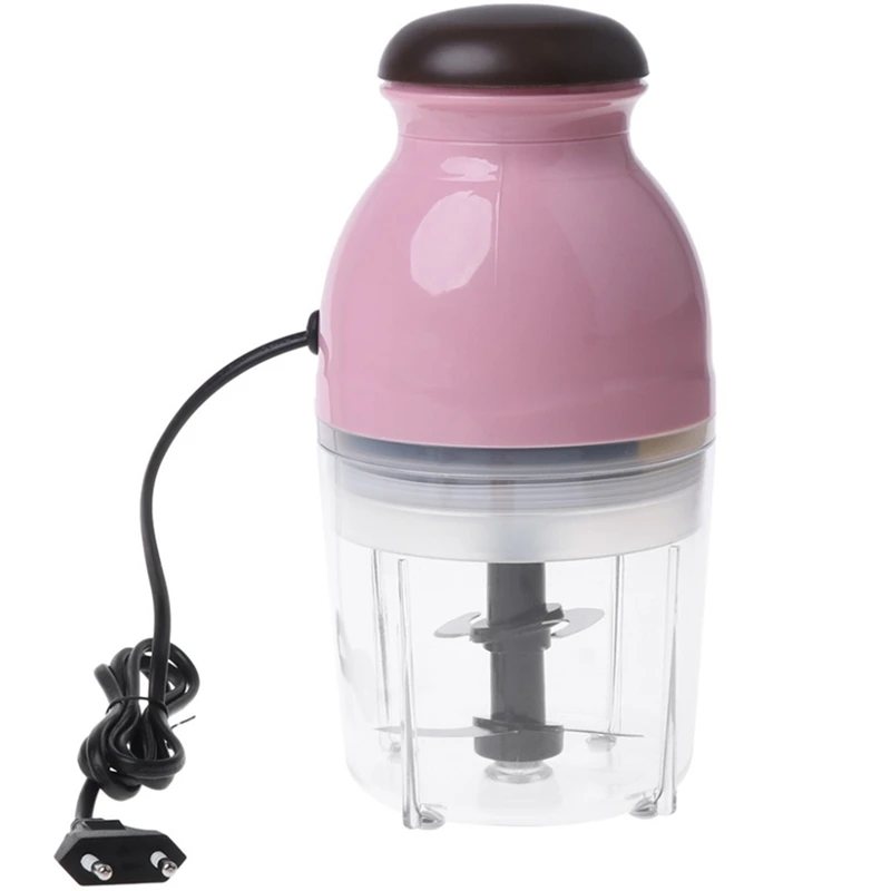 300W Eu Plug Mini Electric Meat Grinder Food Processor Vegetable Fruit Blender Chopper 600Ml-Eu | Бытовая техника