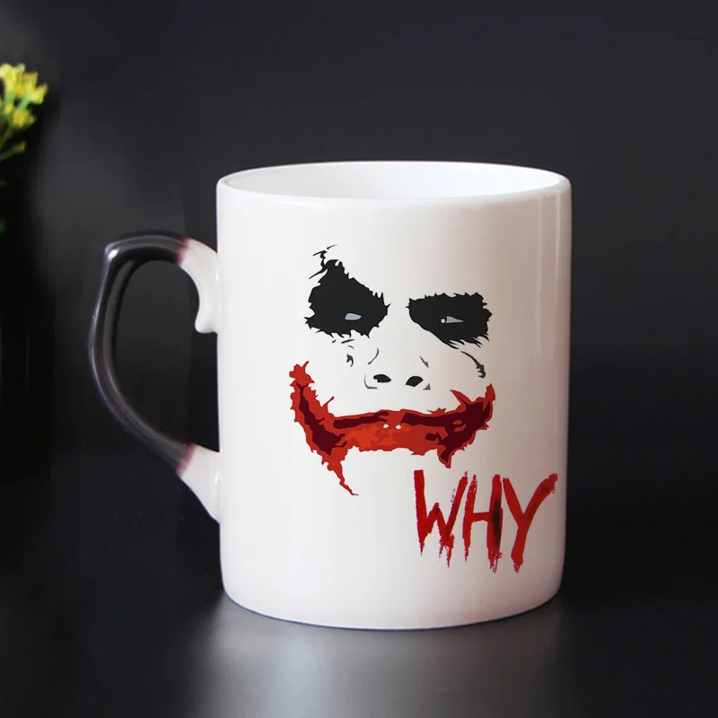Funny Why So Serious Color Changing Cup Mug Magic Heat Sensitive Coffee