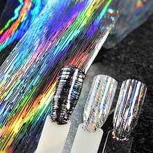 100 см* 3,9 см Радужная Фольга для ногтей голографическая блестящая переводная наклейка для ногтей лазерные Переводные картинки сделай сам украшения для ногтей
