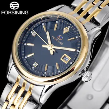 

FORSINING Brand Fashion Women Quartz Watches Luxury Dress Ladies Auto Date Bracelet Watches Steel Band Wristwatches Reloj Mujer