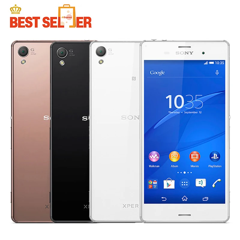 

Original Sony Xperia Z3 D6603 D6653 Android Quad Core 3GB RAM 16GB ROM 20.0MP Camera 5.2 inch NFC 4G LTE Refurbished Smartphone