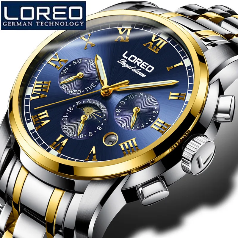 

LOREO Relogio Masculino Watches Men Diver Mechanical Wristwatches Army Watch Top Brand Waterproof Male Watches Men Sports K06