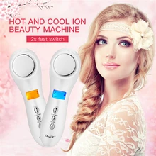 Электрический массажер для лица перезаряжаемый очищающее средство для лица горячая холодная Глубокая чистка для омоложения морщин удаление красоты массажер