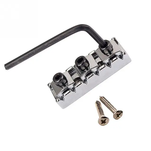 42.2mm Zinc Alloy Guitar Locking Nut String Lock for Floyd Rose Guitar With Allen Wrench Black