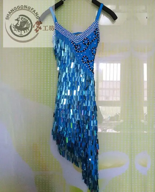 

New Latin dance costumes senior sexy sequins latin dance dresses for women latin dance competition dresses S-4XL