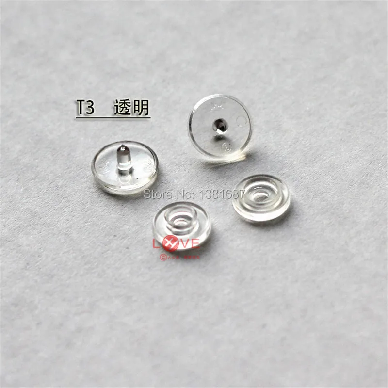 

100 sets/lot T3 Clear Snap Buttons 10mm KAM Plastic Snap Button