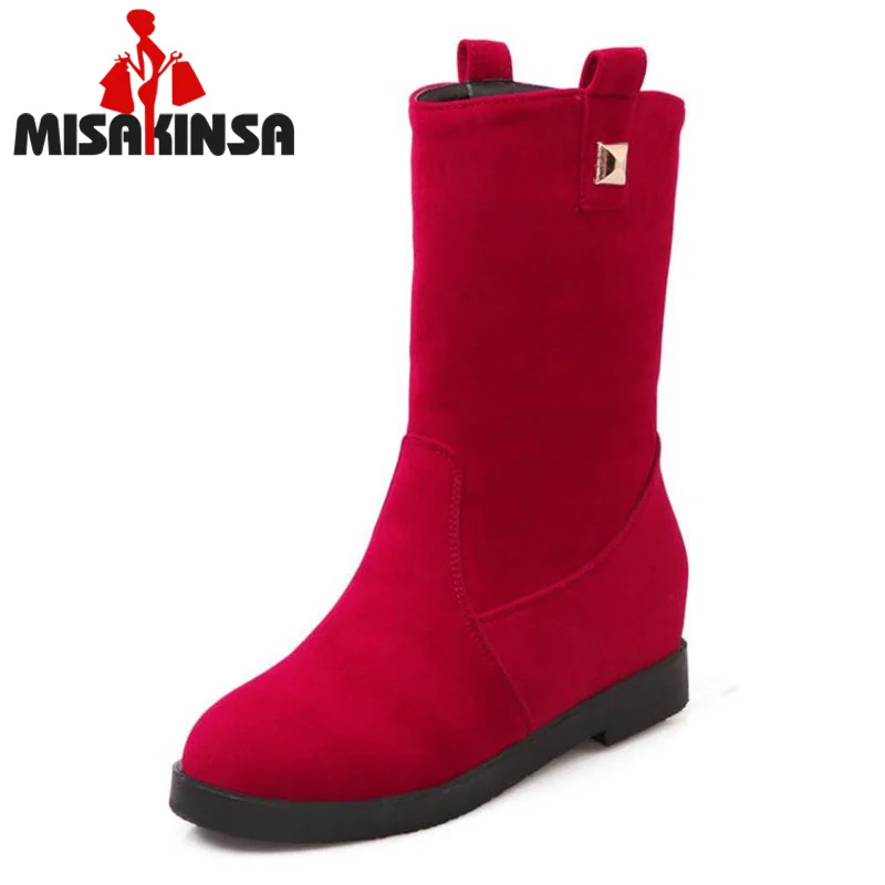 

FITWEE Size 34-43 W Boots Half Short Thick Fur Women Shoes Short Boots Round Toe Fashion Simple Shoes Ladies Footwear