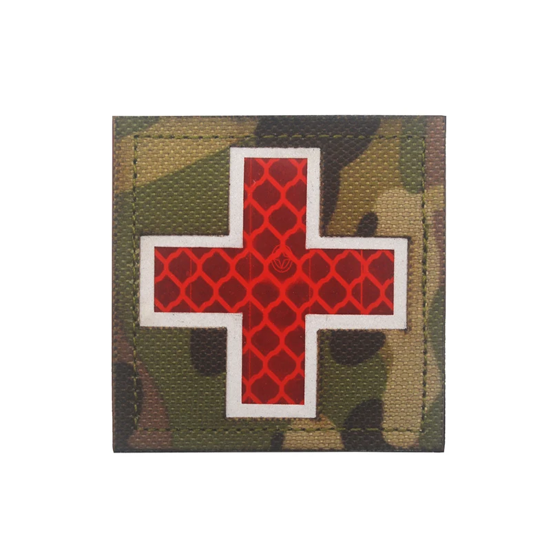 

2019 New Cross Medical Rescue IR Chapter Reflective Paste Clothes Backpack Hat Logo Chapter Black Camouflage Luminous Stickers