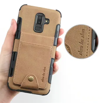 

Card Slot Flip for Coque Samsung J6Plus Case A70 Samsung A50 Case J4Plus Leather for Samsung Galaxy J4 J6 Plus J8 2018 Cover A20