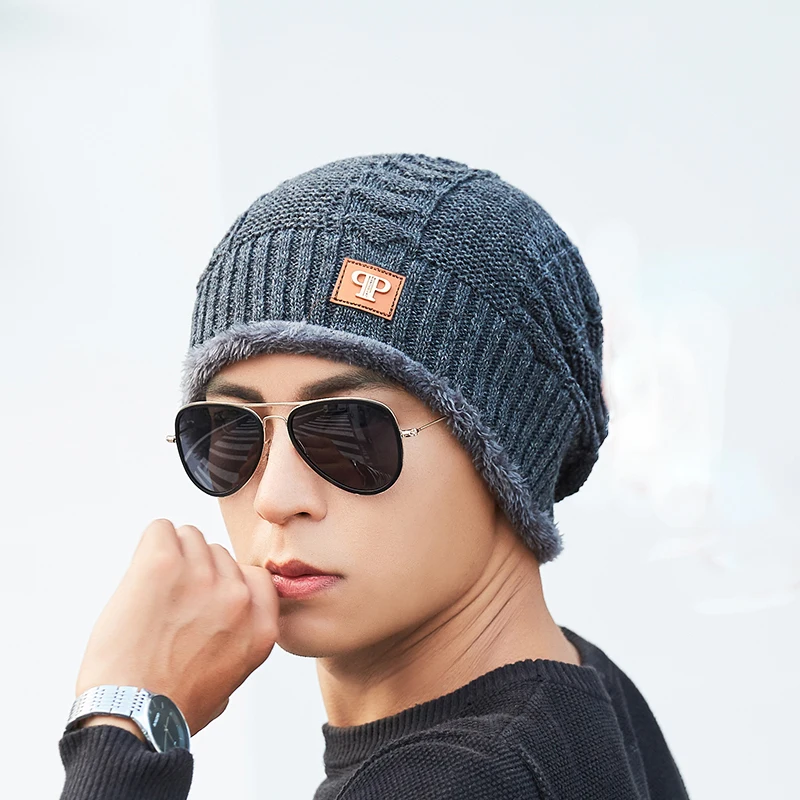 Skullies Beanies мужской шарф вязаная шапка мужская плюс warm шапка теплая шерсть толстые зимние шапки для мужчин и женщин шапка бини