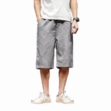 Летние Шорты-шаровары мужские длинные большие размеры Гапп повседневные Хип-хоп мужские s шорты в уличном стиле 5Xl длинные большие и высокие бермуды Moletom Masculina