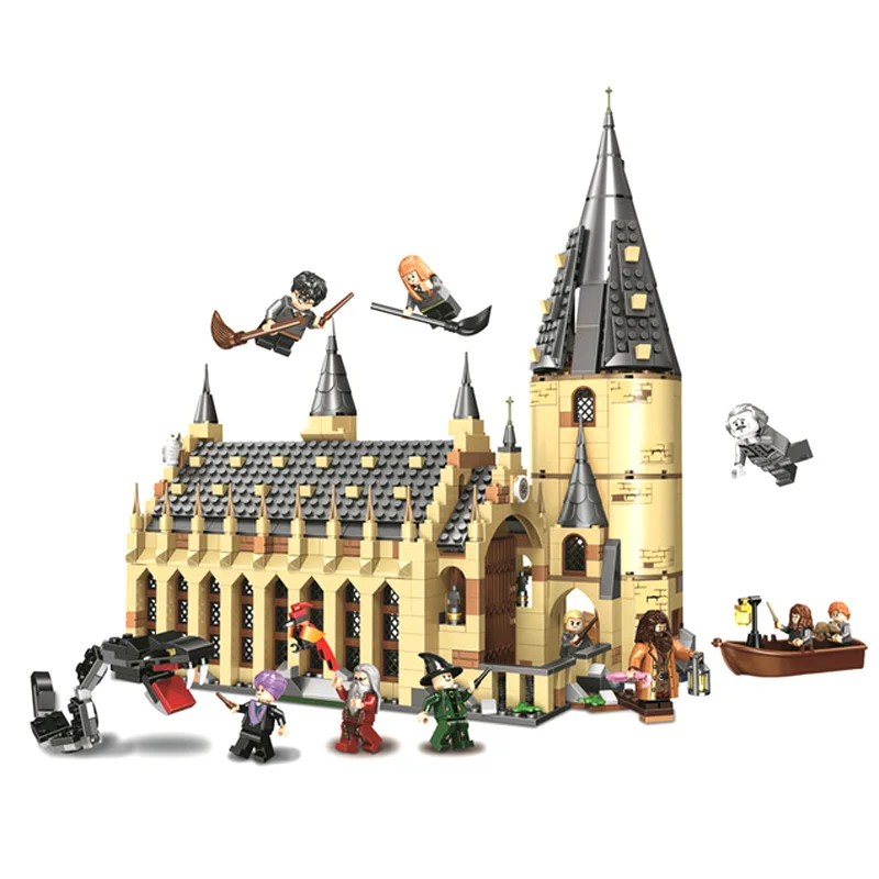 

Harry Movie Potter Hogwarts Great Hall Model Building Compatible legoings 75954 16052 Blocks Bricks Toys Christmas Gifts