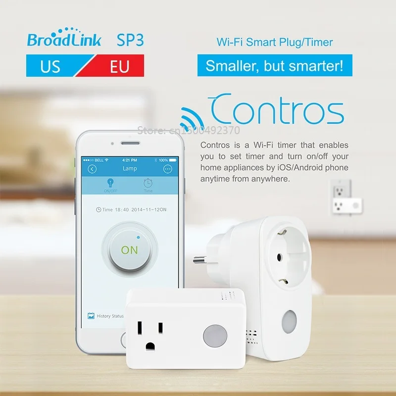  Broadlink SP3 Разъем ЕС США SP Мини ЗР cc Contros Смарт подключите Беспроводной Wi-Fi Пульт Дистанционного Управления 16A/15A Питания Подключите IOS Android 