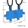 Collares de acero inoxidable en 4 colores para parejas, colgantes llamativos para amantes/mejores amigas ► Foto 2/6