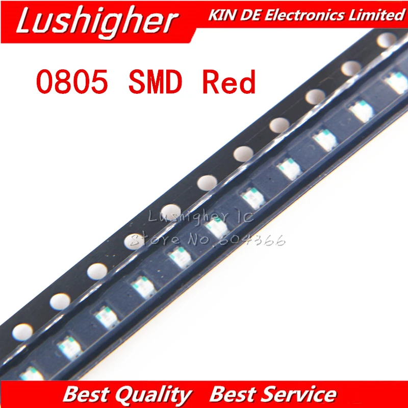 

100pcs Red 0805 SMD LED Red colour diodes light