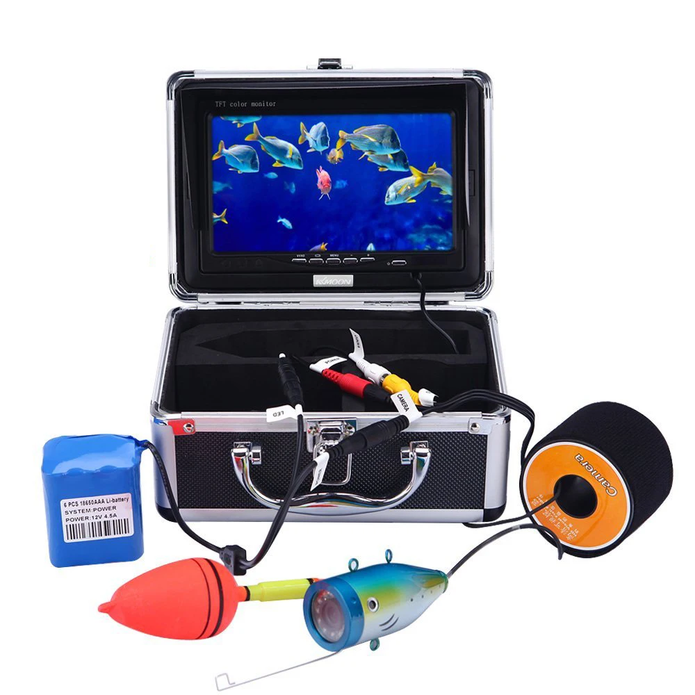 15M Underwater Ice Video 1000TVL Fishing Camera Fish Finder 7" LCD Monitor 12Pcs LED Lightsin