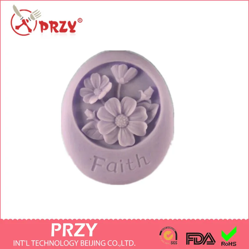 

Free shipping DIY Faith flower modelling silicon soap mold Cake decoration mold Handmade soap mold