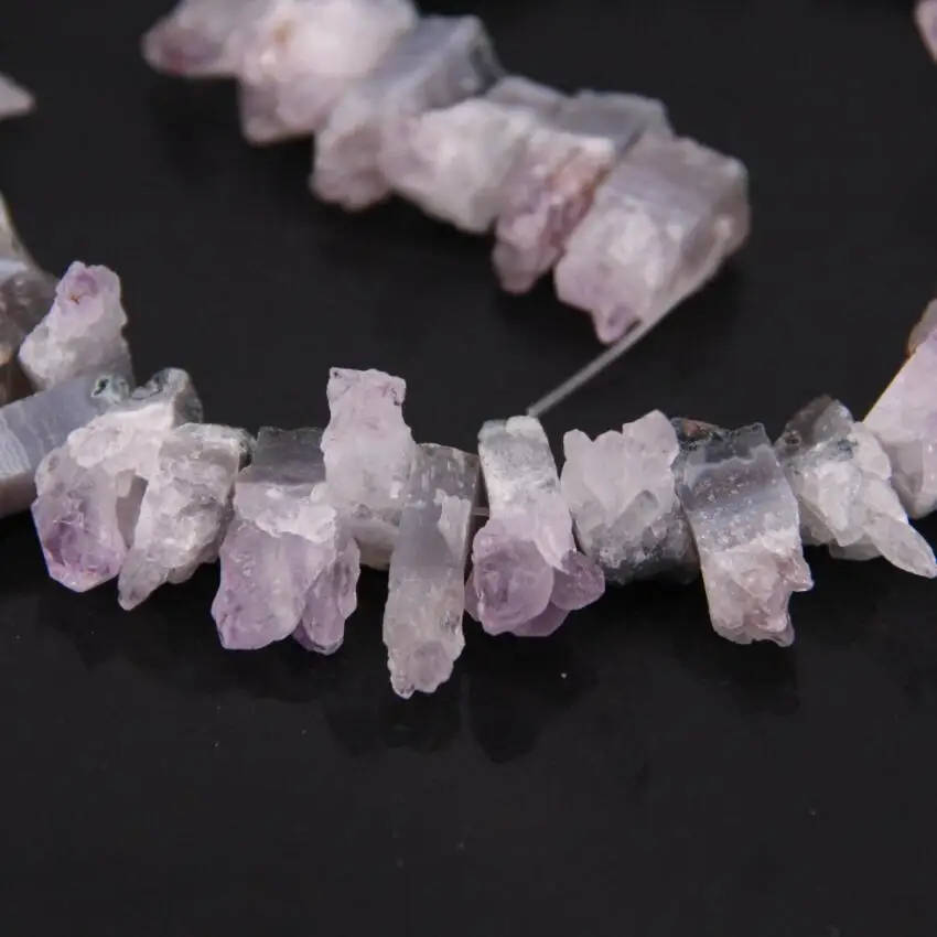 Approx60pcs/прядь натуральные аметисты геодезический Кварц Drusy Топ Просверленный кусок Свободной Формы Самородок бусины, сырой кристалл Druzy точка подвески