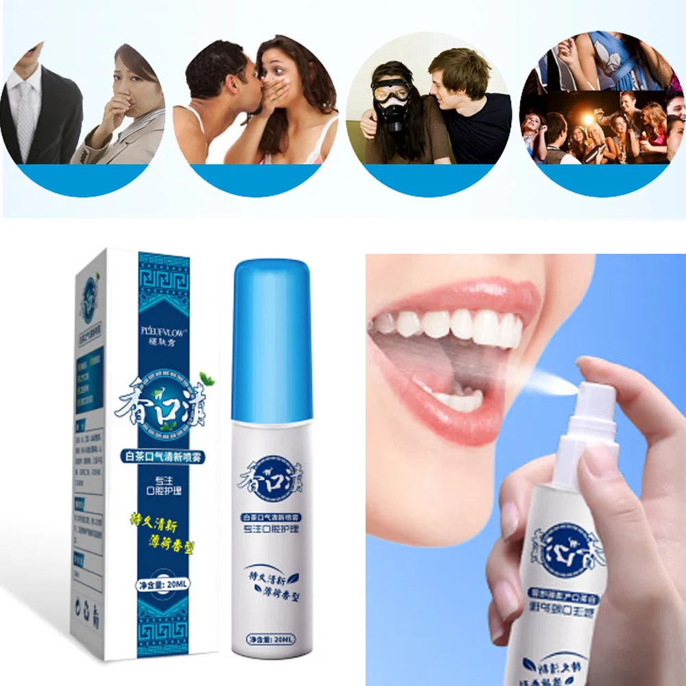 Whitening Treatment Of Oral Odor Breath Mouthwash Freshener Spray 30ml