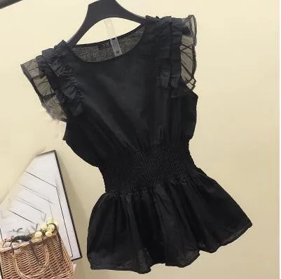 

Women's Summer Jacket 2019 New Korean Sleeveless Slim Flying Sleeve Chiffon