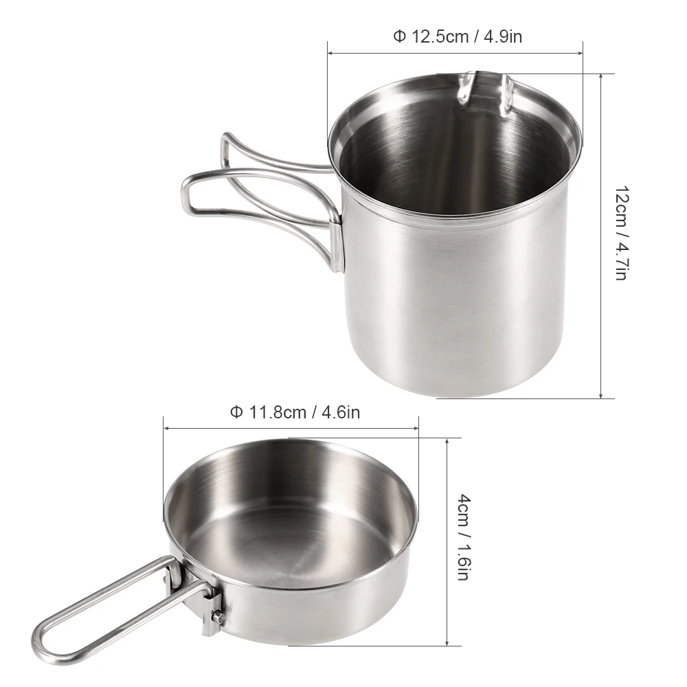 Portátil estufa de Camping Combo estufa de leña y la olla de cocina de mochilero al aire libre pesca senderismo cocina conjunto