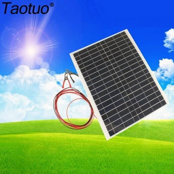 

Taotuo 12V 20W Polycrystalline Saving Semi-flexible Solar Panels For RV Travel / boat/car 20 Watt 12V DC PV Poly Solar Module