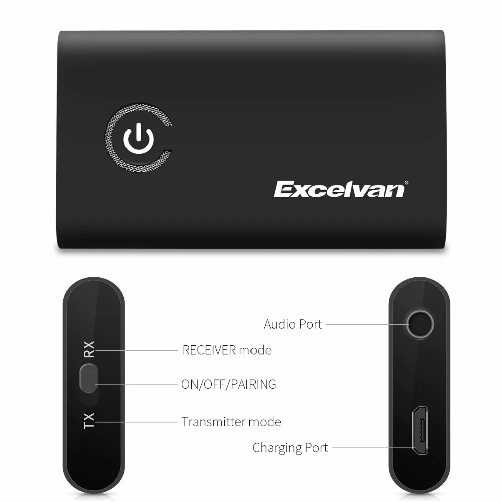 Excelvan B9 bluetooth-адаптер 2,1+ EDR стерео Hi-Fi звук, Беспроводной Bluetooth приемник передатчик с 3,5 мм аудио Интерфейс