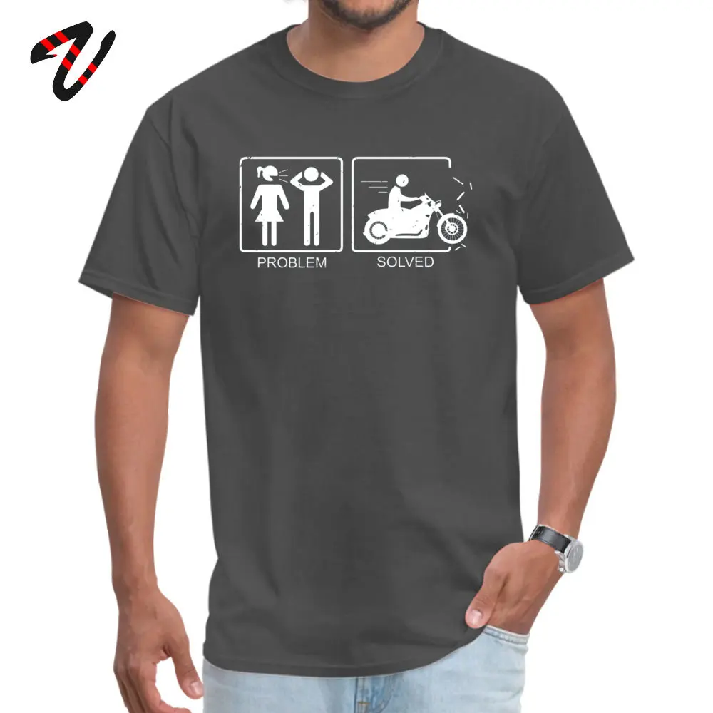 Men T Shirts Problem Solved Motorcycle Leisure Tops Tees Pure Cotton Round Neck Short Sleeve Customized Tee-Shirt Summer/Autumn Problem Solved Motorcycle19253 carbon