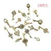18pcs/sets Bronze Ornate Skeleton Keys Lot Antique Vintage Old Look Necklace Pendant Fancy Heart Decor DIY Craft Gifts ► Photo 2/6