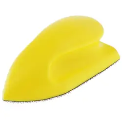 Ручка ручная Шлифовка наждачная бумага подложки шлифовальные держатель диска желтый инструменты обработки полировки Pad ручной полировки