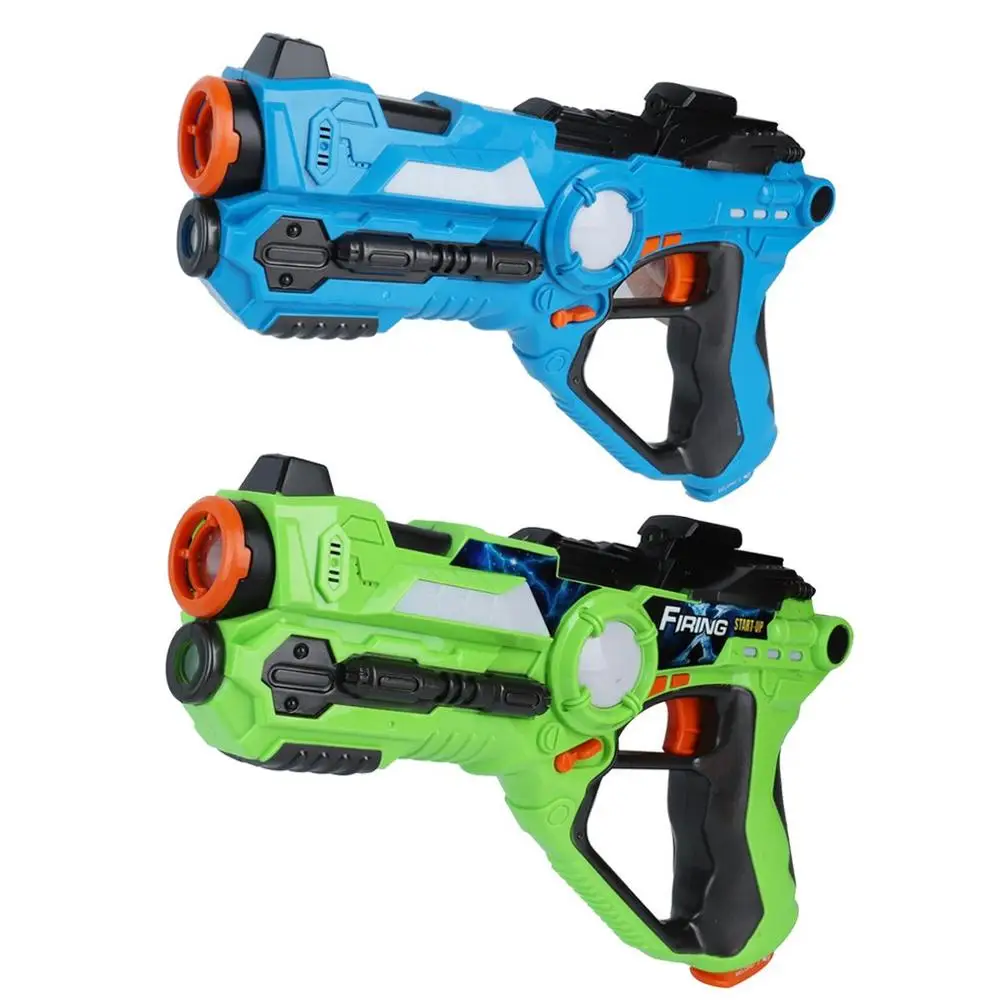 

2pcs/set cs game toy guns Green and Blue electric battle toy gun infrared sensor plastic laser tag gun