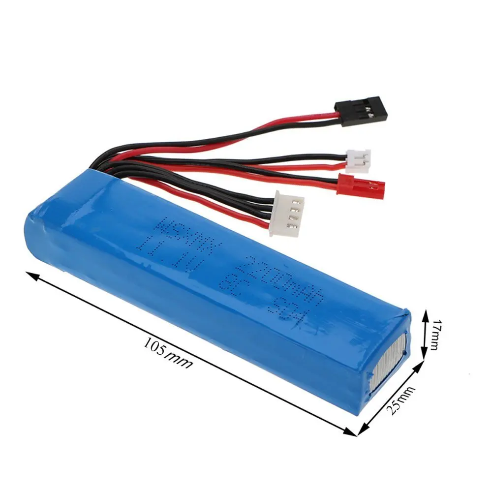 11,1 V 2200mAh 8C 3S Li-po батарея 3 Разъем для JR Futaba Walkera радиопередатчик