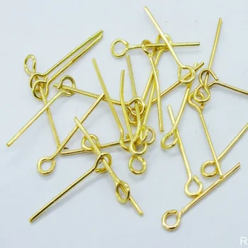 

Wholesale 500 grams 40MMX0.7MM Gold Plated (Nickel Free ) Eye Pins Earring, jewelry handicrafts accessories