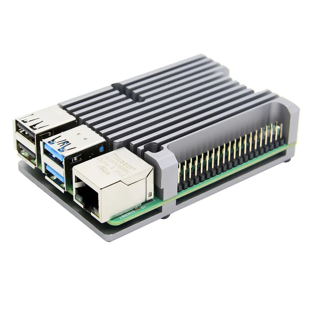 Защитный чехол Raspberry Pi 4 Model B бронированный из алюминиевого сплава с пассивным