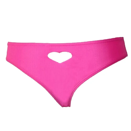 Women Girl Sexy Love Heart Cut Out Bikini Bottom Swimwear Underwear