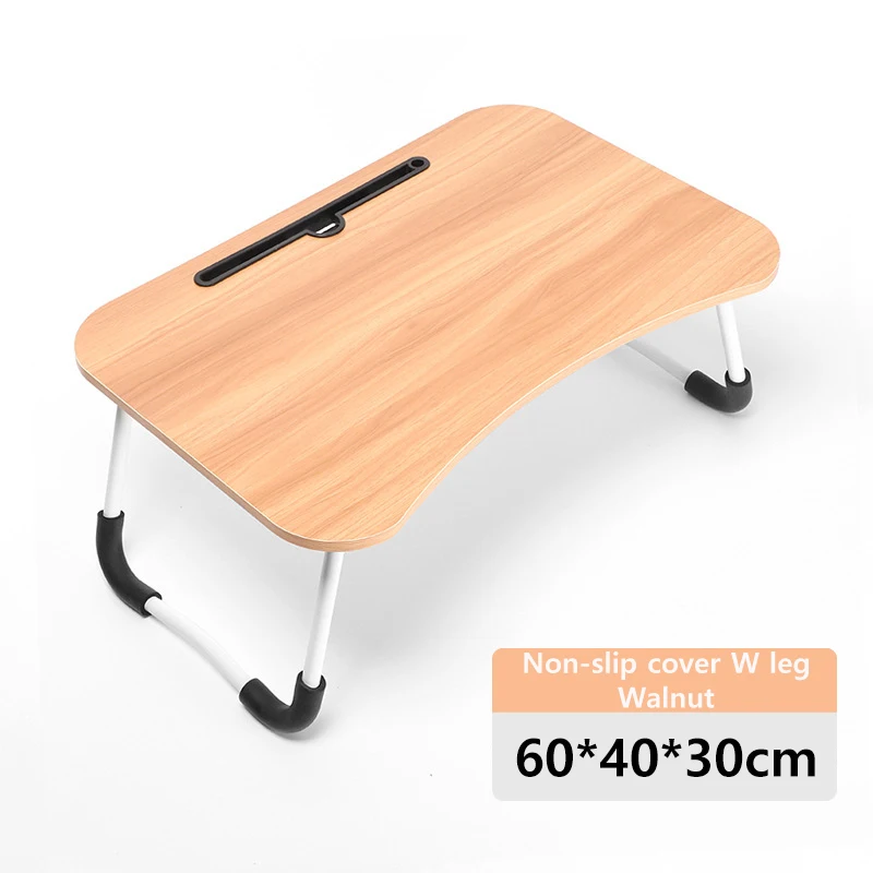 Стол для ноутбука деревянный офисный стол кровать компьютерный стол складной маленький книжный стол детский стол для рисования спальня модная мебель - Цвет: Y-brown