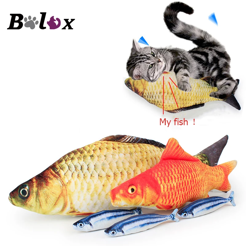 

Fish Cat toys 3D Carp Fish Shape Catnip Cat Toy Gifts Catnip Fish Stuffed Pillow Doll Simulation Fish Playing Animal Toy