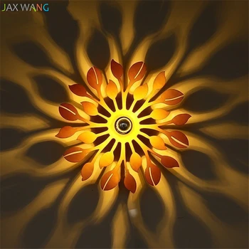 

Modern Creative Shadow Wood Wall Lamp Solid Wooden Wall Light for Living Room Bedroom Bedside Corridor Study Home Lighting Decor