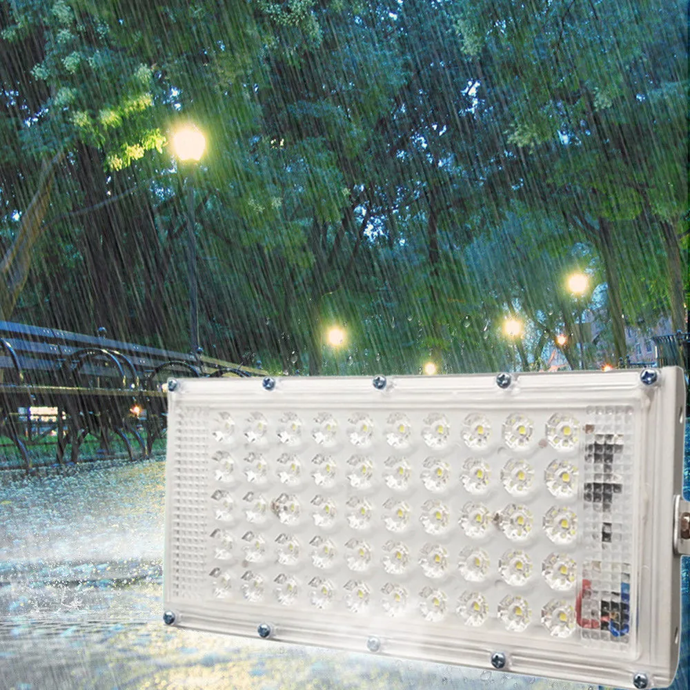 Светодиодный прожектор рекламный светильник s алюминиевый 50 Светодиодный прожектор водонепроницаемый уличный садовый ландшафтный светильник 220 В 50 Вт проекционный светильник