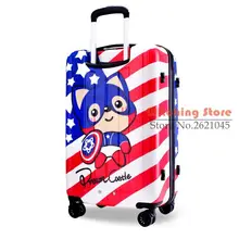 24 INCH 24 luggage captain Ali America adorable female cartoon universal wheel suitcase 24 es EC