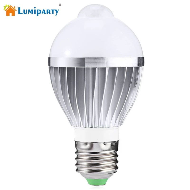 Lumiparty Pir Motion Led E27 5W Blub Infrared Motion Sensor Detection