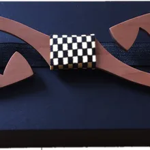 Новейший галстук для мальчиков индивидуальный чистый ручной работы из натурального дерева мужской досуг мужской деревянный лук Галстуки деревянные Бабочки деревянный